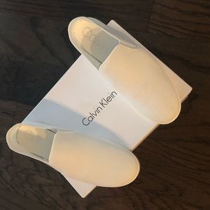 NWT Calvin Klein Inca Slip On Sneakers - White